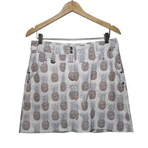 XDS Daily Sport White Pineapple Print Skort